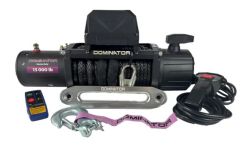 Лебедка 12V синтетично въже за пътна помощ / джип Dominator 13000HD 5.9 тона