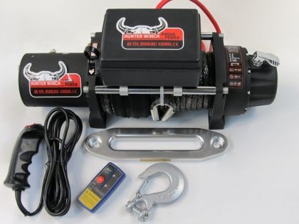 Лебедка HUNTER WINCH 9500 LBS синтетично въже