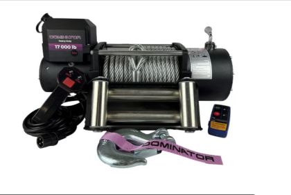 Лебедка 24V за пътна помощ Dominator 17000HD  7.7 тона
