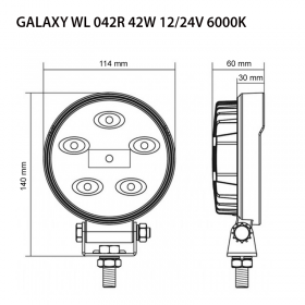 LED фар Galaxy 42W