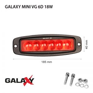 Червени LED светлини 6D - 18W