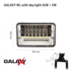 LED фар с дневни светлини GALAXY WL DL 42W+5W