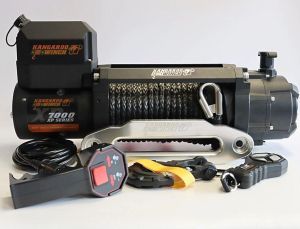Бърза лебедка KangarooWinch XP 7000 синтетично въже