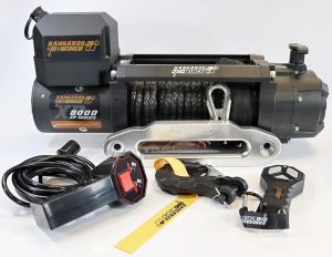 Бърза лебедка KangarooWinch XP 8000 синтетично въже