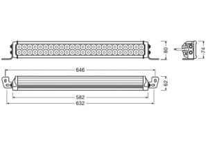 Osram Lightbar VX500-CB: компактен двуредов LED бар 12/24V 582x62x80 мм