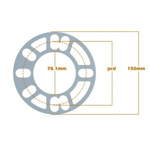 Алуминиеви (проходни) фланци за джанти 8 мм 2 броя 4x114.3; 4x100; 5x100; 5x 114.3; 5x120
