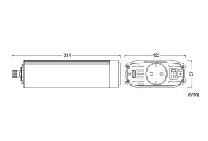 Монофазен инвертор Osram POWERinvert 500 12V DC към 230V AC, 500W